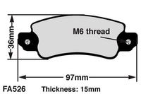 EBC Klocki kartingowe FA526 (1 kpl. na tarczę)