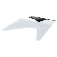 POLISPORT OSŁONY CHŁODNICY (KOMPLET) KTM SX/SXF/XC/XC-F 125/150/250/350/450 '23-'25; EXC/EXC-F/XC-W 125/150/250/350/450 '24-'25 KOLOR CZARNY BIAŁY