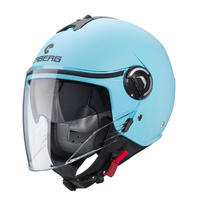KASK OTWARTY CABERG JET Z BLENDĄ RIVIERA V4X JASNY NIEBIESKI MAT