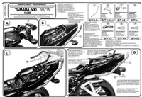 KAPPA STELAŻ KUFRA CENTRALNEGO YAMAHA FZS 600 FAZER (98-03) ( BEZ PŁYTY ) K3400 - K3400