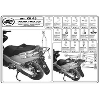 KAPPA STELAŻ KUFRA CENTRALNEGO YAMAHA T-MAX 500 (01-07) ( Z PŁYTĄ MONOKEY ) - KR45