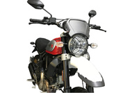 SZYBA OWIEWKA PUIG RETROPLATE DO DUCATI SCRAMBLER 17-22 (SREBRNA)