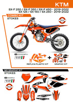 UFO Komplet plastików plus komplet naklejek (oklein) KTM SX/SXF 125/150/250/350/450 '19-'22