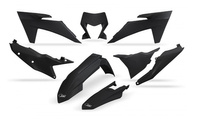 UFO KOMPLET PLASTIKÓW KTM EXC 150 / 250 / 300 TBI '24-'25, EXC-F 250 / 350 / 450 / 500 '24-'25 KOLOR CZARNY