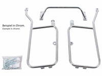 Czarny, montowany na stałe bagażnik boczny do motocykli Suzuki VL 800 Intruder LC Volusia (2001-2008) / C 800 Intruder / Black Edition (2005-2016)