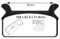 Klocki hamulcowe EBC FA201 (kpl. na 1 tarcze)