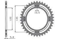 SUNSTAR ZĘBATKA TYLNA 857 47 YAMAHA XV 125 VIRAGO, XVS 125, TT 600RE (JTR857.47) (ŁAŃC. 520) (85747JT)