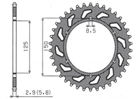 SUNSTAR ZĘBATKA TYLNA 899 48 KTM SX/EXC (JTR897.48) (ŁAŃC. 520) (89948JT)