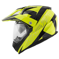 KAPPA KASK KV30 ENDURO FLASH DUAL OFF ROAD Z SZYBĄ I BLENDĄ ZÓŁTY FLUO/CZARNY XXL/63 - WYPRZEDAŻ - WYCOFANY Z OFERTY - HKKV30FFHYB63