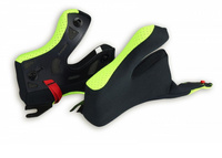 UFO POLICZKI/CHEEK PADS DO KASKU DIAMOND Z SYSTEMEM SZYBKIEGO WYJMOWANIA KOLOR ŻÓŁTY FLUO ROZMIAR M - WYPRZEDAŻ