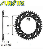 ZĘBATKA NAPĘDZANA STALOWA SUNSTAR SUNR1-3383-46