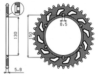 SUNSTAR ZĘBATKA TYLNA 245 41 HONDA XL 250R '83-'88, XR 500 '83-'85 (ŁAŃC. 520) (24541JT)