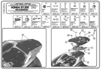 KAPPA STELAŻ KUFRA CENTRALNEGO HONDA ST 1300 PAN EUROPEAN (02-14) ( Z PŁYTĄ MONOKEY ) - K215