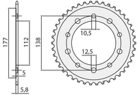 SUNSTAR ZĘBATKA TYLNA 4384 39 HONDA CTX 700 DCT '14-'16, NC 700/750 '12-'19 (JTR1316.39) (ŁAŃC. 520) (438439JT)