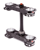 XTRIG PÓŁKI ZAWIESZENIA PRZEDNIEGO ROCS PRO TRIPLE CLAMPS KTM SX/SX-F 125/250/350/450 '13-'22; EXC/EXC-F '14-'23; HUSQVARNA '14-'22; GAS GAS EC/ECF/MC/MCF '21-'23 M12 (OFFSET 20MM-22MM) KOLOR CZARNY