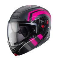 KASK SZCZĘKOWY CABERG FLIP-UP HORUS X ROAD SZARY MAT/CZARNY/FUKSJA