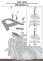 KAPPA STELAŻ KUFRA CENTRALNEGO BMW C 600 SPORT (12-15) ( Z PŁYTĄ MONOKEY )
