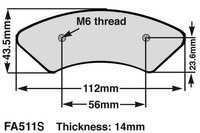 EBC Klocki kartingowe FA511S (1 kpl. na tarczę)