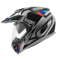 KAPPA 2022/01 KASK KV30 EVO GRAYER DUAL OFF ROAD Z SZYBĄ I BLENDĄ KOLOR SZARY MAT/CZARNY ROZM. XXL/63 ( HOMOLOGACJA ECE 22R06 ) - HKKV30RGYGB63