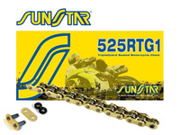 SUNSTAR ŁAŃCUCH 525RTG1-108G (525ZVMX) DO 1100 CCM (TG RING) KOLOR ZŁOTY (525RTG1108G)