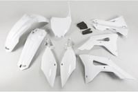 UFO Komplet plastików HONDA CRF 250R '18-'19, CRF 450R '17-'19 z osłonami filtra powietrza kolor BIAŁY (HO123E041)