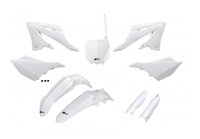 UFO KOMPLET PLASTIKÓW (FULL KIT) Z OSŁONAMI TELESKOPÓW (AMORTYZATORÓW) YAMAHA YZ 125 / 250 '22-'24 KOLOR BIAŁY