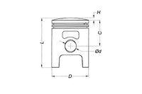 TŁOK METEOR KTM 150 EXC TPI 150SX 19-20 (57,96) SEL. C