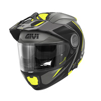 GIVI KASK X.27 TOURER - SZCZĘKOWY Z BLĘDĄ I WYPINANYM DASZKIEM - CZARNY Z FLUO - ROZMIAR M / 58