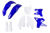 UFO KOMPLET PLASTIKÓW (FULL KIT) Z OSŁONAMI TELESKOPÓW (AMORTYZATORÓW) YAMAHA YZ 125 / 250 '02-'14 RESTYLING KOLOR OEM (NIEBIESKI/BIAŁY) (YA312E999)
