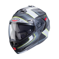 KASK SZCZĘKOWY CABERG FLIP-UP DUKE X CZARNY MAT/ŻÓŁTY FLUO/SZARY/SREBRNY
