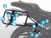 Hepco&Becker Yamaha FZ 6 Fazer S2 (2007-2010) side case carrier Lock it - 6504520 00 09