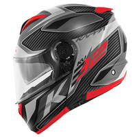 KAPPA KASK KV32 ORLANDO MIXER SZCZĘKOWY Z BLENDĄ KOLOR TYTANOWY / CZERWONY MATT 61/XL - NOWOŚĆ 2021 - HKKV32FMXTR61