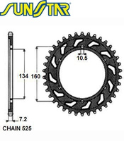 ZĘBATKA NAPĘDZANA STALOWA SUNSTAR SUNR1-4633-46