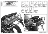 GIVI stelaż sakw bocznych 3D600 - TRIUMPH STREET TRIPLE 675 (07 > 12) - TE705