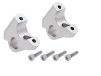 Podwyższenie kierownicy z offsetem 30 mm, tył 24 mm, srebrne do BMW R 1250 GS (2018-2023)