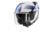 Kask Szczękowy SHARK OXO SIKTER kolor biały/czerwony/niebieski