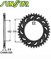 ZĘBATKA NAPĘDZANA STALOWA SUNSTAR SUNR2-3685-49
