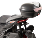 Topcase - Set Journey 40 czarno-srebrny z bagażnikiem do Aprilia SR GT 125/200/Sport (od 2022 r.)
