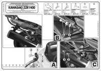 GIVI stelaż sakw bocznych 3D600 - KAWASAKI ZZR 1400 (12 > 15) - TE4106