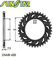 ZĘBATKA NAPĘDZANA STALOWA SUNSTAR SUNR1-2571-50