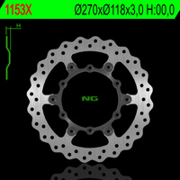 NG TARCZA HAMULCOWA PRZÓD YAMAHA YZF 250/400/426/450 '98-'20, YZ 125/250 (2T), WR 250/400/426/450F (270X118X3MM) PŁYWAJĄCA (6X6,5MM) WAVE
