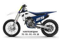 UFO 2025/04 KOMPLET PLASTIKÓW (FULL KIT) Z OSŁONAMI TELESKOPÓW (AMORTYZATORÓW) HUSQVARNA TC 125 / 150 / 250 / 300 '25, TX 300 '25-, FC 250 / 350 / 450 '25-, FX 350 / 450 '25-, KOLOR BIAŁY / GRANATOWY