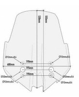 KAPPA SZYBA KAWASAKI VERSYS 1000 (17-18) 53 X 48 CM PRZEZROCZYSTA - KD4120ST