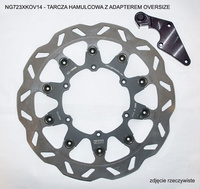 NG TARCZA HAMULCOWA PRZÓD Z ADAPTEREM OVERSIZE (320X118X5) YAMAHA YZF 450 '08-'15' (NG723XK14)