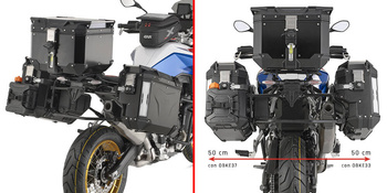 Kufry boczne GIVI do BMW F900GS 2024r- Komplet z zamkami i stelażem ( BMW F900GS) - Czarne