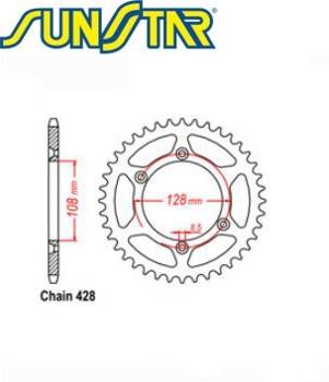 ZĘBATKA NAPĘDZANA STALOWA SUNSTAR SUNR1-2449-51